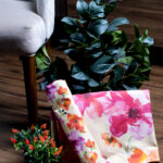 2 Piece Luxury Printed Lawn – Unstitched Hot Pink & Orange Floral Suit Fabric